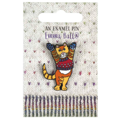 Emma Ball - Ginger Kitten Enamel Pin | Yarn Worx