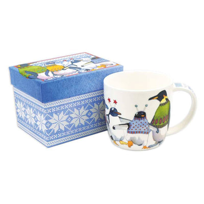 Emma Ball - Penguins in Pullovers Bone China Mug with Gift Box | Yarn Worx