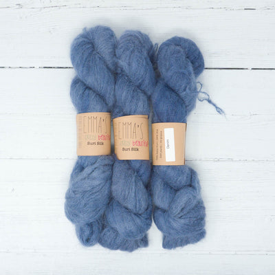 Emma's Yarn - Suri Alpaca Silk Yarn - 50g in colourway Denim | Yarn Worx