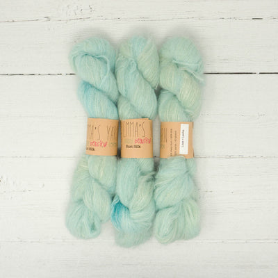 Emma's Yarn - Suri Alpaca Silk Yarn - 50g in colourway Love + Leche | Yarn Worx