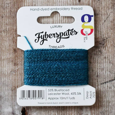 Fyberspates Gleem Embroidery Thread - Deep Aqua 707E | Yarn Worx