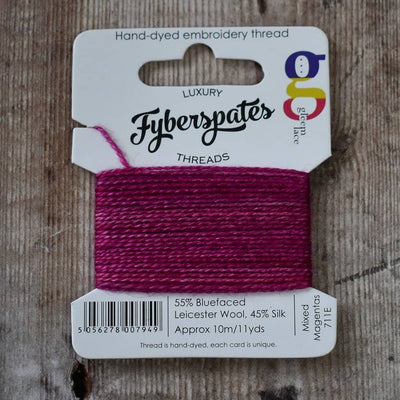 Fyberspates Gleem Embroidery Thread - Mixed Magentas 711E | Yarn Worx