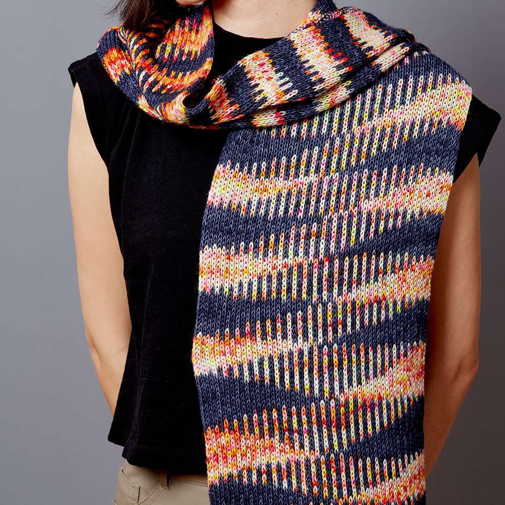 Gusto Wool Flicker Scarf Pattern - Digital Download - Yarn Worx