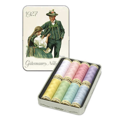 Gutermann Creativ Sew-All '1927' Nostalgic Tin Thread Set (8 x 100m Spools) | Yarn Worx