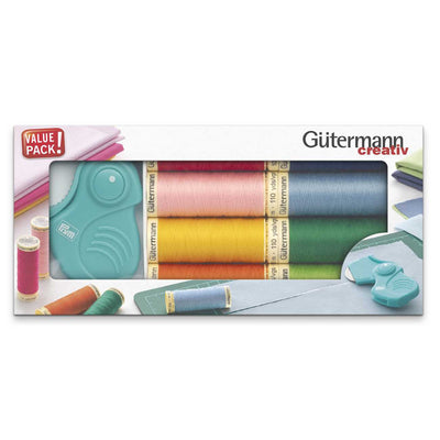 Gutermann Thread Set - Sew-All 8 x 100m with Folding Rotary Cutter | Yarn Worx