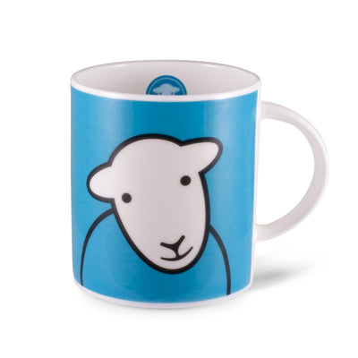 Herdy Hello Mug - shown in Blue colour  | Yarn Worx