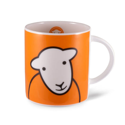 Herdy Hello Mug - shown in Orange colour  | Yarn Worx