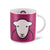Herdy Hello Mug - shown in Pink colour  | Yarn Worx