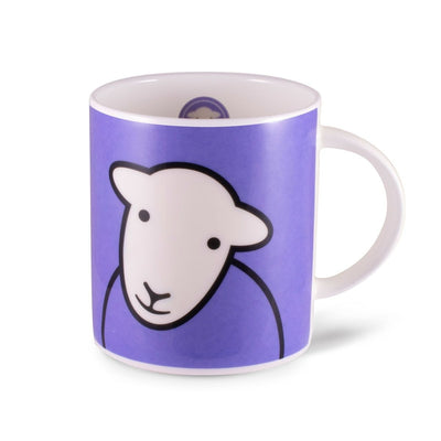 Herdy Hello Mug - shown in Purple colour  | Yarn Worx