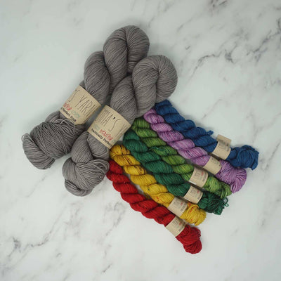 Ice Cream Social Kits - Emma's Yarn Practically Perfect Sock - Grainbow Kit | Yarn Worx