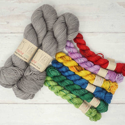 Ice Cream Social Kits - Emma's Yarn Practically Perfect Sock - Rainbow Kit | Yarn Worx