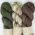 Bobblegum Shawl - Lisa's Attik - Emma's Yarn Super Silky with Pattern - Kale, Fun Guy and Driftwood | Yarn Worx