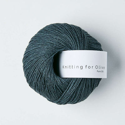 Knitting for Olive - Pure Silk - 50g - Deep Petroleum Blue | Yarn Worx