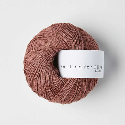 Knitting for Olive - Pure Silk - 50g - Plum Rose | Yarn Worx