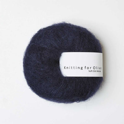 Knitting for Olive - Soft Silk Mohair - 25g - Navy Blue | Yarn Worx