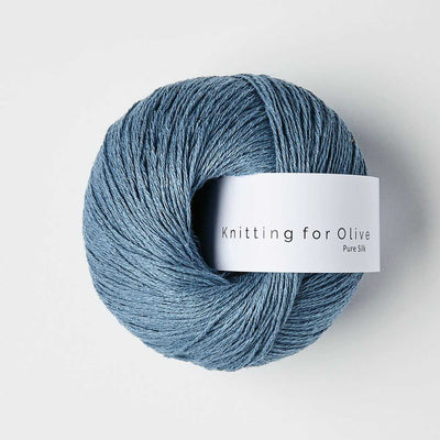 Knitting for Olive - Pure Silk - 50g - Dove Blue | Yarn Worx