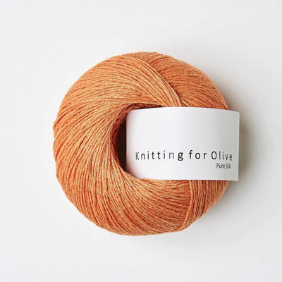 Knitting for Olive - Pure Silk - 50g - Mandarin Orange | Yarn Worx