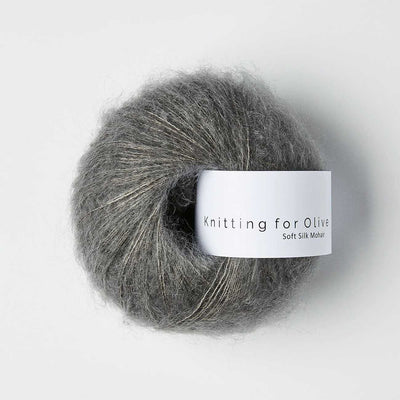 Knitting for Olive - Soft Silk Mohair - 25g - Lead | Yarn Worx