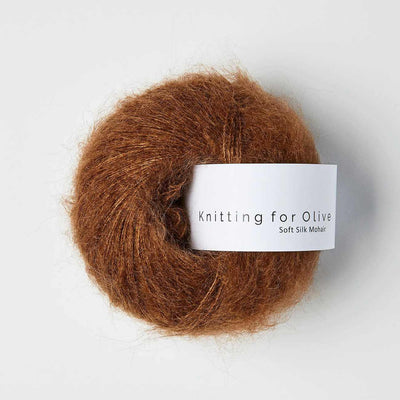 Knitting for Olive - Soft Silk Mohair - 25g - Dark Cognac | Yarn Worx