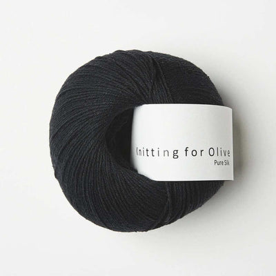 Knitting for Olive - Pure Silk - 50g - Coal | Yarn Worx