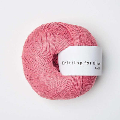Knitting for Olive - Pure Silk - 50g - Raspberry Pink | Yarn Worx