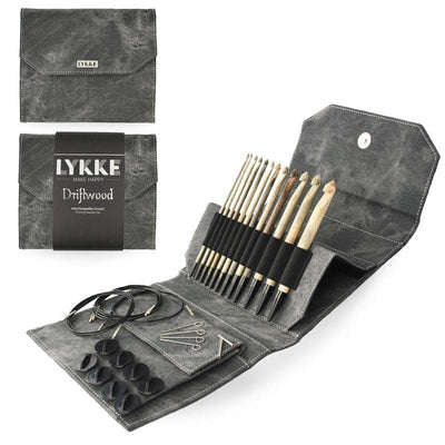 LYKKE - Driftwood 15cm (6") Interchangeable Crochet Hook Set | Yarn Worx