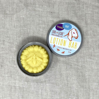 Love + Leche Bee & Sunflower Lotion Bar - Lavender & Mint