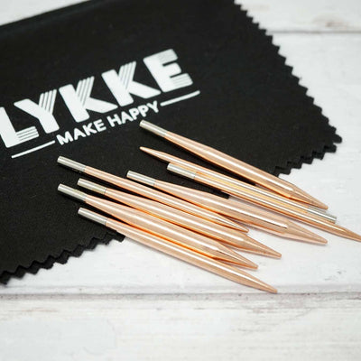 LYKKE - Cypra Copper Interchangeable Needle Tips - 3.5" | Yarn Worx