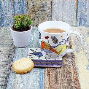 Emma Ball - Stitched Birdies Bone China Mug with Gift Box | Yarn Worx