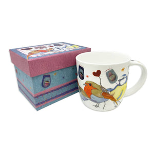 Emma Ball - Stitched Birdies Bone China Mug with Gift Box | Yarn Worx