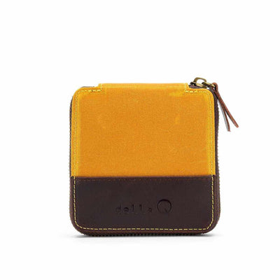 Della Q Makers Canvas Mini Zip Square - Mustard | Yarn Worx