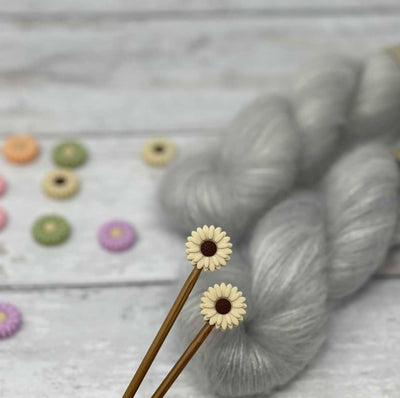 Stitch Stoppers - Cream Flowers | Yarn Worx