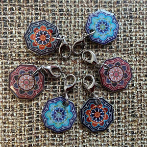 Emma Ball / Janie Crow - 6 x Persian Tiles Crochet Stitch Markers | Yarn Worx