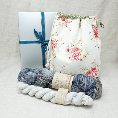 Sock Knitters Delight Gift 2 (Project Bag, Emma's Yarn Sock 1 x 100g & 1 x 20g) | It's Casual with Jackie O | Yarn Worx