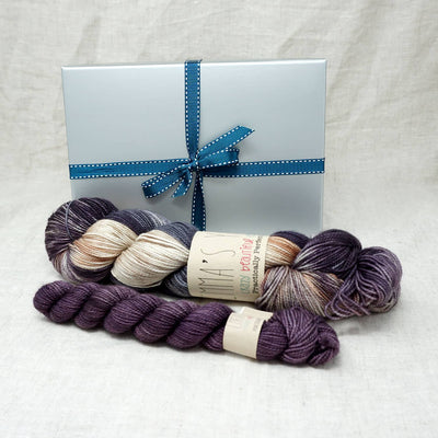 Sock Knitters Delight Gift 1 (Emma's Yarn Sock 1 x 100g & 1 x 20g) | Road Less Travelled with Twilight | Yarn Worx