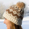Toft Alpaca Pom Pom (Various Colours) shown on a hat | Yarn Worx