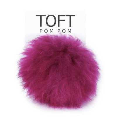 Toft Alpaca Interchangeable Pom Pom - Magenta | Yarn Worx