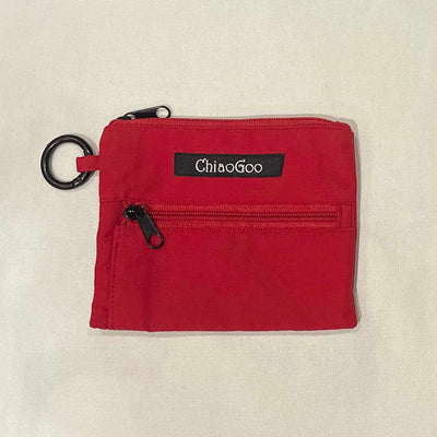 ChiaoGoo - Shortie Accessory Pouch - Red Nylon | Yarn Worx